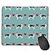 Price comparison product image Alaskan Malamute Hearts Love Dog Breed Pet Turquoise Mouse Mat Desk Pad with Non-Slip Rubber Base 18x22cm
