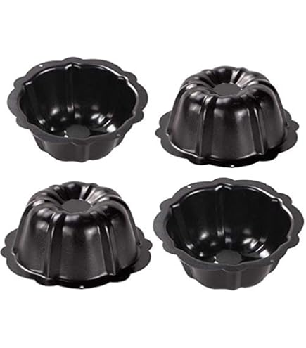BAIFULAI Lot De 3 Mini Moules à Kouglof - 10,8 Cm - Ronds