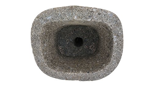 Pflanzkopf „Tiki“ / Kopf aus massivem Natur-Stein im Südsee-Stil / Osterinseln Statue für Haus und Garten (100cm) - 4