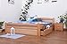 Produktbild Doppelbett/Stauraumbett"Easy Möbel" K4 inkl. 2 Schubladen und 1 Abdeckblende, 180 x 200 cm Buche Vollholz massiv Natur