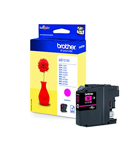 Brother Original Tintenpatrone LC-121M magenta (kompatibel mit DCP-J132W, DCP-J152W, DCP-J172W, DCP-J552DW, DCP-J752DW, MFC-J245, MFC-J470DW, MFC-J650DW, MFC-J870DW) - 2