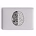 Price comparison product image BEASILE StickerComputer Brain Vinyl Laptop Decal Apple Mb Decals Air Retina 11 12 13 14 15-inch Sticker 12 inches Black Decal