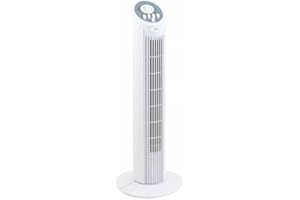 Farelek Dakota Colonne de ventilation DAKOTA 45W hauteur 75cm, corps plastique blanc, 3 vitesses, timer 0-120min, oscillant 160°