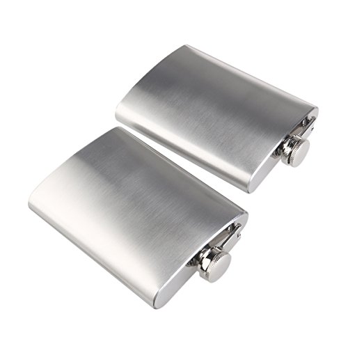 LUOEM 2pcs Edelstahl Flachmann 200ml Pocket Flachmann Geschenk - 8