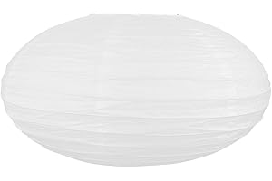 HOLIDYOYO Pliage Papier Lanternes Papier Lanterne Lumières Papier Nuances Claires Plafond Ovale Extra Large Abat-Jour Décor Applique Murale Papier Lanterne Ovale Papier Lampe Scène