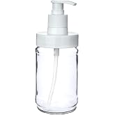 Cam Sıvı Sabunluk & Deterjanlık Kilitli Pompalı Sıvı Sabun Haznesi Banyo Sabunluğu Mutfak Deterjanlığı Deterjan Kutusu 320 ml
