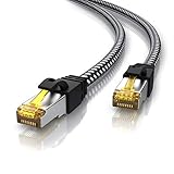 lan kabel 20m expert Primewire 20 m ( Meter ) CAT 7 Rohkabel mit 2 x RJ45 Steckern und Mantel aus Baumwollgeflecht. Das Netzwerkkabel ermöglicht eine hohe Übertragungsgeschwindigkeit von bis zu 10 Gbit/s.