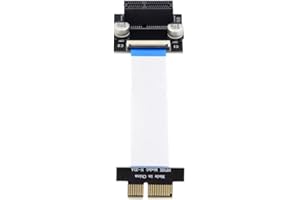 NFHK Niski profil PCI-E Express 1X Slot Riser Przedłużacz karty Przedłużacz wstążka Flex Relocate Cable 10 cm 90 stopni kątowy