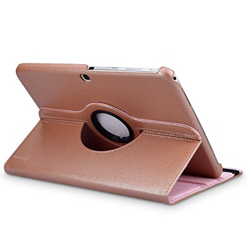 kwmobile Hülle für Samsung Galaxy Tab 3 10.1 P5200 / P5210 / P5220 – 360° Standfunktion Case Tablet Schutzhülle Kunstleder – Smart Cover Tabletcase Rosegold - 2