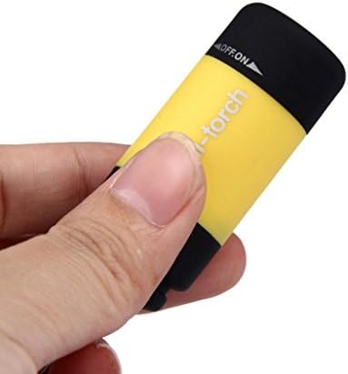 Handy Troch, Quistal Mini-Torch 0.3W 25Lum USB Rechargeable LED Torch Lamp Flashlight Keychain (Yellow)