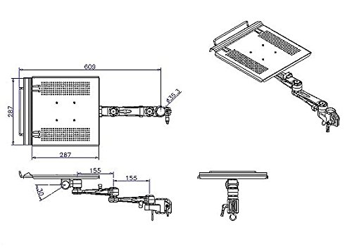 LINDY 40699 – Modularer Notebookhalter – Modulares Halterungssystem für Monitore und Notebook – Höhenverstellbar – Silber - 2