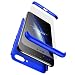 Produktbild Ququcheng Xiaomi Mi 8 Lite Hülle,Xiaomi Mi 8 Lite Schutzhülle[Mit Displayschutz] 3 in 1 Ultra dünn Hard Shell Case 360 Grad Schutz Tasche Etui Handyhülle Cover für Xiaomi Mi 8 Lite-Blau