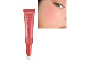 LUCOSS Blush Liquide, Blush Maquillage Fard À Joues with Cushion Applicator, Fard à Joues Stick Imperméable de longue durée, Lightweight Blush Cream Stick Makeup (Cheery)