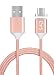 Produktbild Magnet | Ladekabel | Datenkabel | Schnellladekabel | Original | Nylon ( Micro USB Rosegold ) 1M 2.4A für Android Samsung Galaxy S4 S5 S6 S7 Edge Note HTC Nokia Nexus Sony Xperia Z5 Z4 Huwai P8 P9 Nokia Kindel Windows Tablet Handy