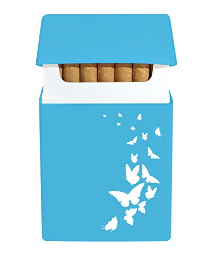 Zigarettenbox – Zigarettenetui – „Butterflies“ Zigarettenhülle aus Silikon [Smokingbox] – passend für Zigarettenschachtel in Standardgröße - 3