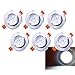 Produktbild 6 x LED Einbaustrahler 230V/12V 3W Kaltweiß Einbaustrahler 245lm Deckenstrahler Schwenkbar Deckeneinbaustrahler Einbauspot Spot