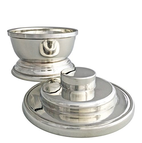 English Pewter Cambridge Lidded Shaving Soap with 75ml Shaving Cream - Image 3