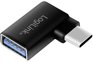 LogiLink AU0055 – USB 3.2 Gen 1, USB-C till USB-A-adapter, 90° vinklad