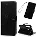 Produktbild Edauto A9 2018 Hülle für Samsung Galaxy A9 2018 Handyhülle Case Cover Lederhülle PU Leder Tasche Flipcase Schutzhülle Handytasche Ständer Klappbar Magnet Geldbörse Bumper Eule Schwarz