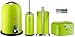 Produktbild Wesco 4er Bad-Set limegreen mit 40 Müllbeutel, Single Master 9-Liter-Mülleimer + Toilettenbürste + Rollenhalter