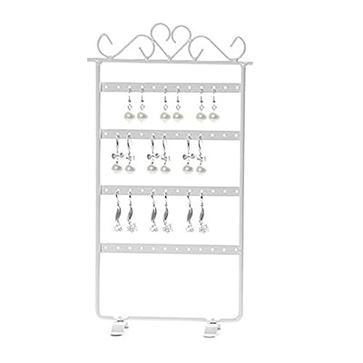 Chytaii Présentoir à Bijoux Support Boucles d'Oreilles Etagère à Bijoux Porte-Bijoux Organisateur Rangement en Métal