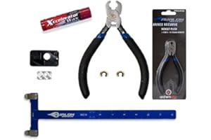 BY YANTEC ARCHERY Nockpunkt SET, Sehnenmaßstab, Nockpunktzange, 2 Nockpunkte, Pfeilauflage und Wax