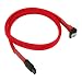 Produktbild Nanoxia 900300031 SATA 3.0 Anschlusskabel, Abgewinkelter Stecker, Sicherheitslasche, 45 cm, Roter Sleeve