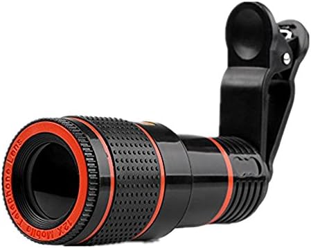 Elikeable EL 12 x Zoom Lens Kit Universal Telephoto Monocular Optical External Mobile Phone Telescope Phone Camera Lens Kit for iPhone 6S Plus/6S/6/5S/5C/5, Samsung Galaxy,LG, HTC, Moto, Nexus, Sony and More (Black)