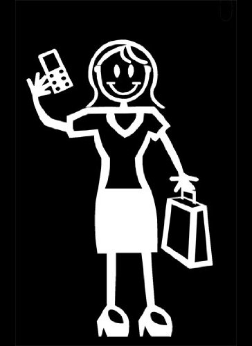 My Stick Figure Family - Mis Pegue la figura familia de coches pegatina de vinilo ventana Madre maletin y teléfono móvil F10