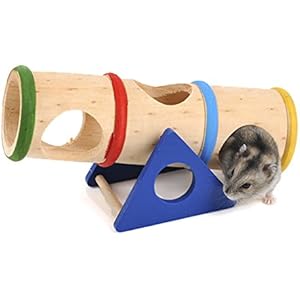 Yunt Hamster Haus Nest Höhle Hütten Kleintierspielzeug aus Holz (A: Höhle)