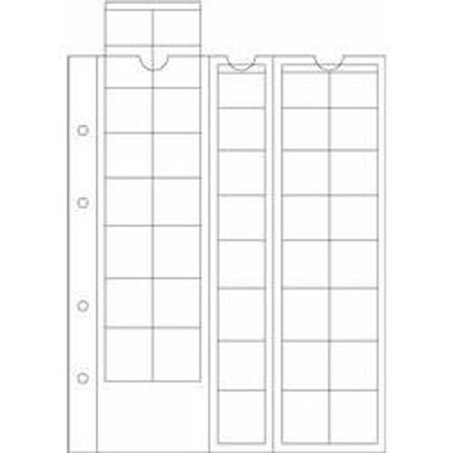 Leuchtturm 308740 Hojas Optima, para Series de Euro de hasta 26 mm Ø, Transparentes
