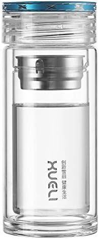 Water Bottle ，XLJ Non Breakable BPA Free Best Glass Water Bottle with Tea Infuser Water Bottle 8.5oz/10oz FD-215&216 (10oz)