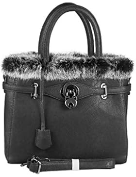 OBC ital-design DAMEN echt PELZ Kaninchenfell HAND-TASCHE Schultertasche Henkeltasche Umhängetasche Businesstasche...