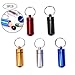 Produktbild 5PCS Wasserdichten Outdoor-Camping Reisende Bewegliche Aluminiumpille-Kasten-Kasten-Flaschen-Speicher-Halter-Behälter Keychain Pille Halter Notfall Aspirin-Halter
