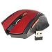 Produktbild H HILABEE Tragbare Optische Funkmaus 2.4G Maus kabellos Mouse Mäuse Gaming mit USB-Empfänger für Laptop und PC - rot
