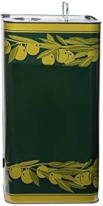 FERROELETTRA Lattina Per Olio 1L In Banda Stagnata Verde – Chiusura Ermetica, Made In Italy
