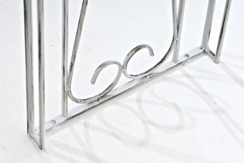 CLP Halbbogen RICCARDO, Metall Rosenbogen halbrund zur Wandbefestigung, Eisen antik weiß, 130 x 40 x 258 cm - 9