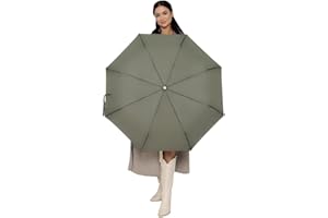 ROYALWORTH Windproof Travel Umbrella - Compact, Light, Full Automatic Open/Close - Folding Backpack Umbrella for Rain & Sun UV Protection For Men & Women, Unbreakable 8 Fiberglass Ribs UK Design