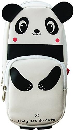 Cute Panda Pencil Case Waterproof Leather Stationery Bag