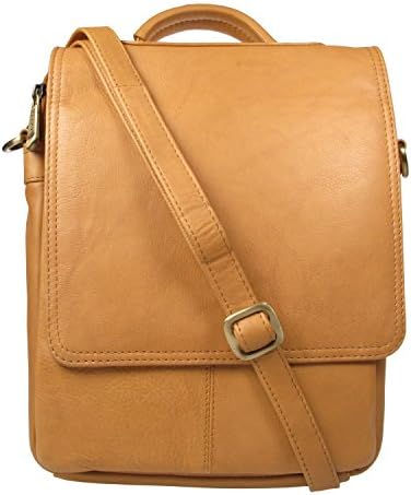 Vitali Ladies Sand Real Soft Leather Small Briefcase Messenger Cross Body Bag SN065