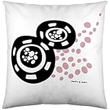 Devota&Lomba Funda Cojín Eternity Blanco / Negro / Rosa 60x60