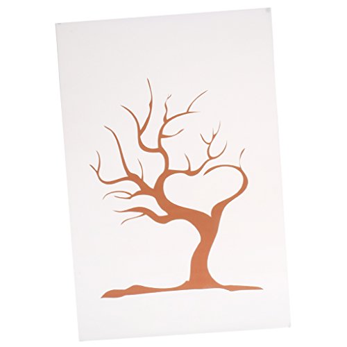 Hochzeit Vogel Fingerabdruck Baum Mit Farbigen Stempelkissen Für Signatur 7 stil – Farbe6, 40 * 60cm - 5