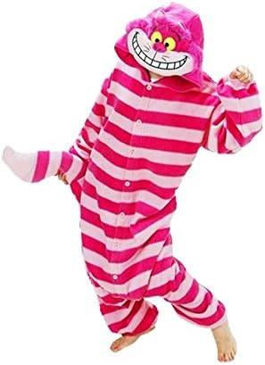 Samgu-Unisex Adult Pajamas Kigurumi Cosplay Costume Animal Onesie Sleepwear Dress (S(height:150-160cm), Cheshire Cat)