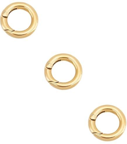 Anelli A Molla Ottone 18k Per Gioielli Anelli A Molla In Metallo Placcato Oro 18K - Set Da 8 Pezzi, Dimensioni 14 Mm E 10 Mm, Per Gioielli E Portachiavi Anelli A Molla Ottone 18k Per Gioielli Anelli A Molla In Metallo Placcato Oro 18K - Set Da 8 Pezzi, Dimensioni 14 Mm E 10 Mm, Per Gioielli E Portachiavi