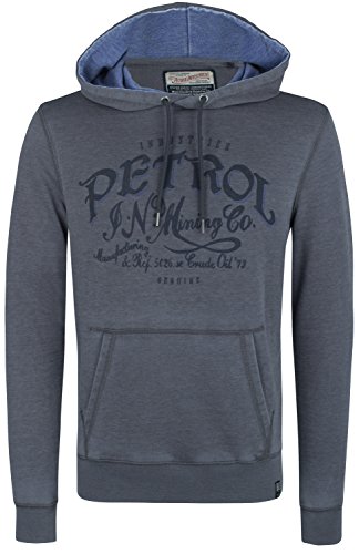 Petrol Industries Sweater Hooded, Sudadera con Capucha para Hombre, Gris (Bright Steal 988), L
