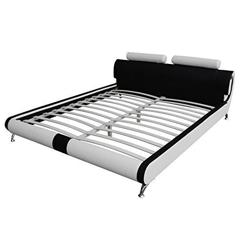 (863) KÖLN“ Schwarz Doppelbett Polsterbett 180x200cm Bettgestell Bett Lattenrost - 3