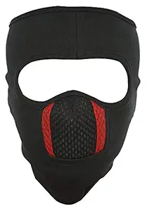 Mra Fashion Unisex Lycra Bike Riding and Cycling Anti Pollution Dust Sun Protection Half Ninja Face Cover Mask - Black Red