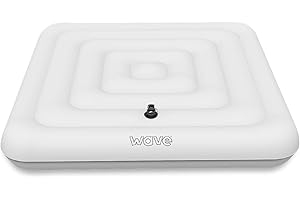 Wave Spa Inflatable Hot Tub Cover for Square 4 Person Hot Tub, Energy Saving Thermal Efficient, Protective Rain Overflow Cover, 113 cm x 113 cm, Compatible with Cleverspa, Lay Z Spa, Intex, MSPA tubs