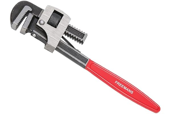 FREEMANS 14-Inch Stillson Type Pipe Wrench with Induction Hardened Teeth and Dip Painted Handle - 350mm Ideal for Construction Heavy-Duty Applications for Industrial & Professional Use