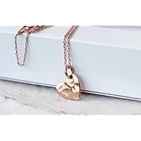 925 Silber Kette rose gold mit Herz 45cm Länge